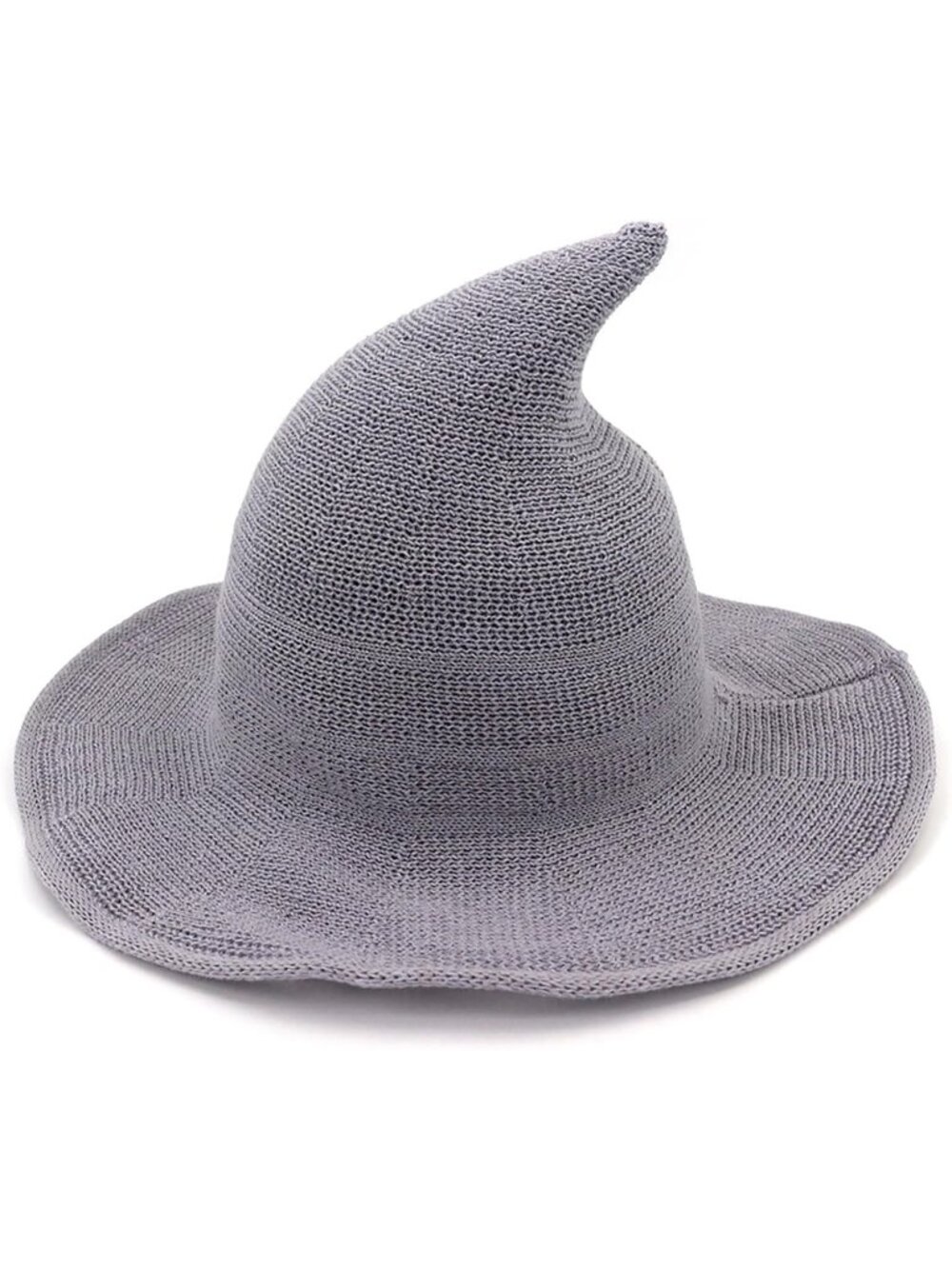 🎃Women's Light Gray Knitted Cap Halloween Masquerade Cosplay Costume Witch Hat